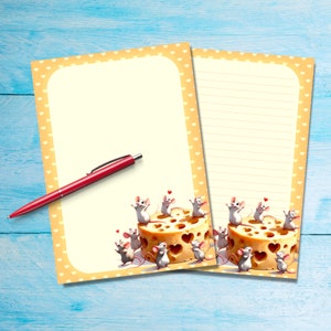 Queijo! Papel para escrever cartas A5, suprimentos para amigos por correspondência, folhas de papelaria com ou sem forro, papel para cartas bonito com/sem linhas