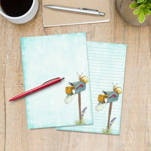 Snail Mail A5 letter writing paper, Pen pal supplies, Stationery lined or unlined letter sheets, Cute notepaper with or without lines