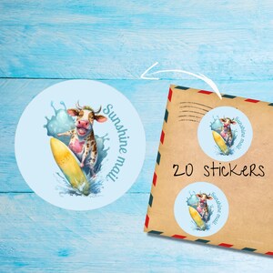Pack d'autocollants à accrocher à la plage, étiquettes pour enveloppes rondes mates coupées individuellement, autocollants pour scrapbooking/agenda, jolies fournitures pour correspondants