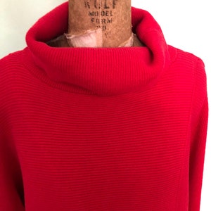 Pull Chico’s Rouge Col Cheminée – Manches Courtes En Coton, Taille 1