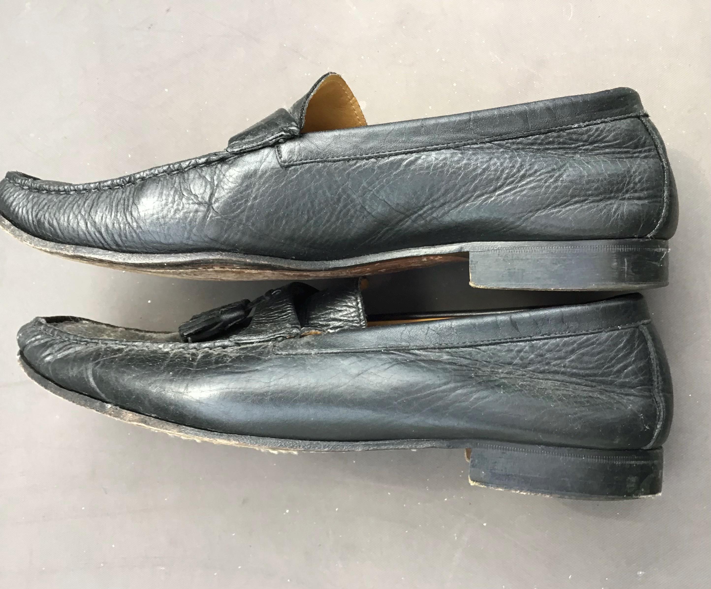 Nordstrom Black Leather Handcrafted Slip On Tassel Loafers Shoes Men\'s 12 N Manolo Tassel Loafer | Norman Vilalta Men main image 3