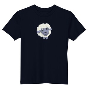 Urocza dziecięca koszulka z owcą, wykonana w 100% z organicznej bawełny | Uroczy T-shirt z kreskówkową owcą dla małych miłośników zwierząt