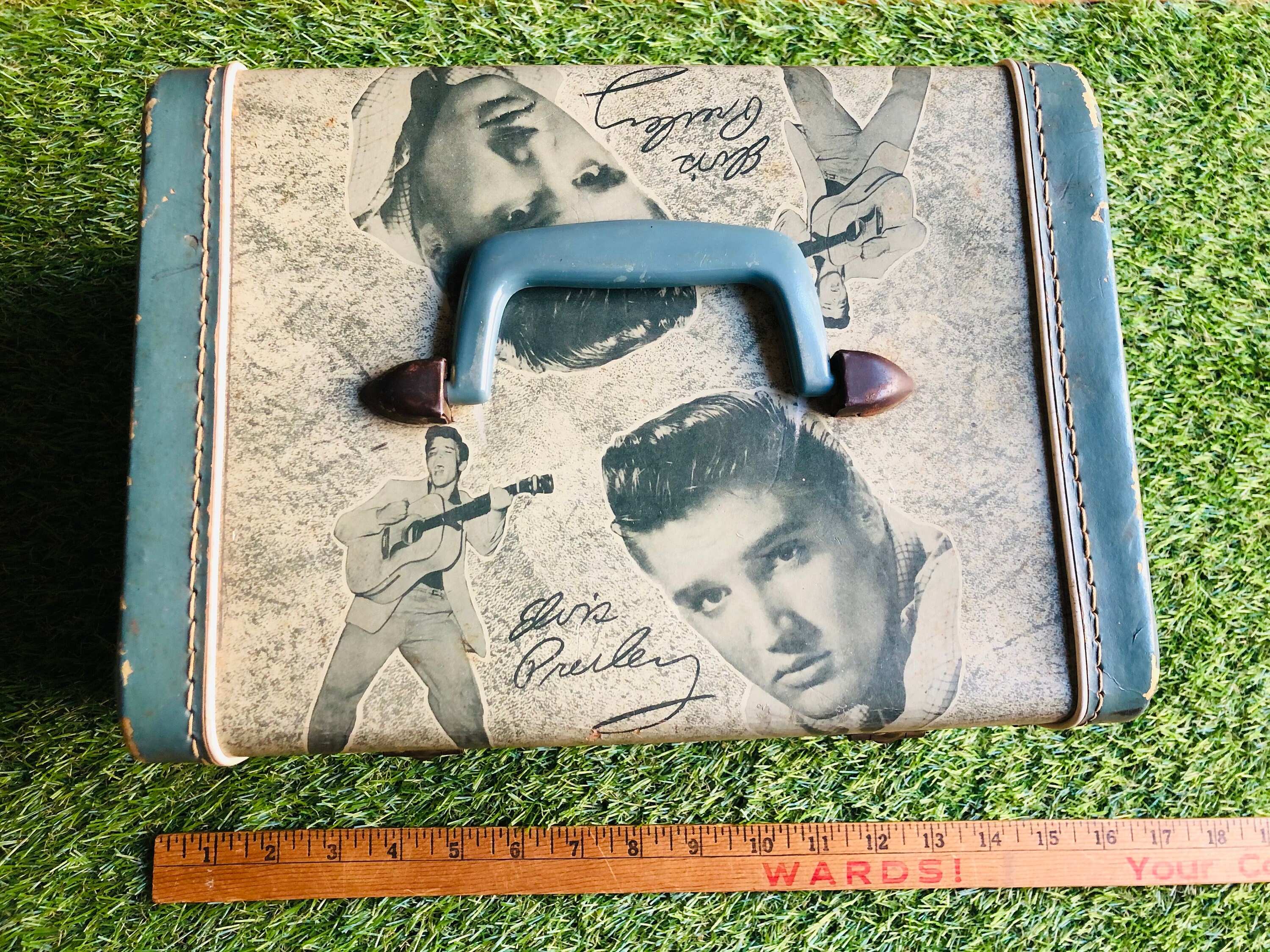 ELVIS PRESLEY 1956 Overnight Bag Bagage Make-up Case in Blauw Tassen & portemonnees Bagage & Reizen Weekendtassen 