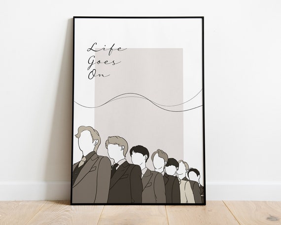 Life Goes On BTS Poster BTS Album Song Lyrics Print Kpop 