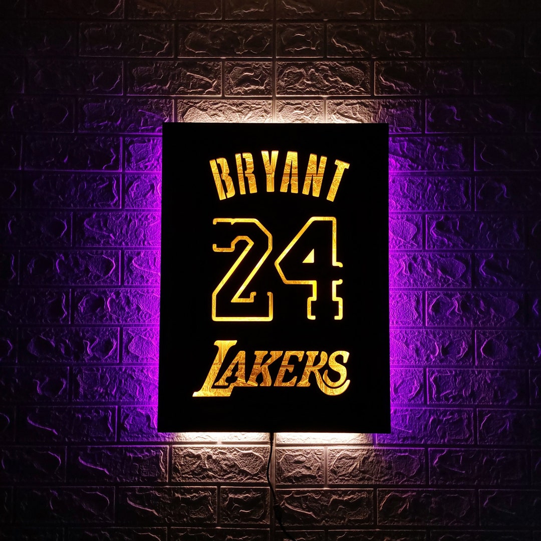 Kobe Bryant Wall Decor Los Angeles Lakers Wall Art NBA Wall Etsy