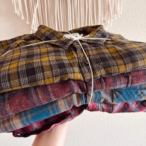 Herfstkleurige washandjes Uniseks spaarzaam flanellen shirt cadeau voor herfst washandjes Aardetinten oversized washandjes