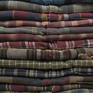 Fall Tone Flannels Unisex Thrifted Flannel Shirt Gift For Fall Flannels Earth Toned Oversized Flannels