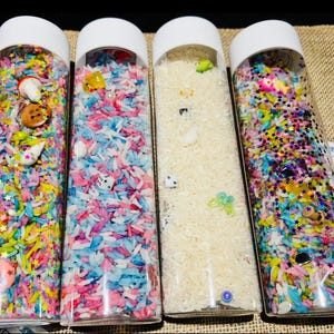 I Spy Sensory Jar For Autistic Children Sensory Play  For Autism Easter Basket Toys Montessori Sensory Toy Unique Montessori Gift For Kids