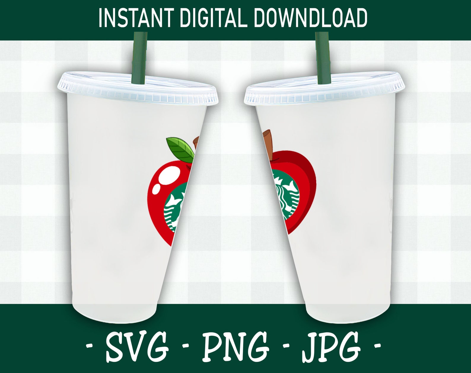 Download Apple Frame For Starbucks Cup SVG Teacher Cold Brew Cup ...