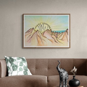 Jewish Art | Hebrew Calligraphy Painting | Torah Verses | Genesis | Giclée Printing