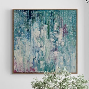 Jewish Art | Original Hebrew Calligraphy Painting | Torah Verses | Giclée Canvas Printing | &#39; Woman Of Valor &#39;