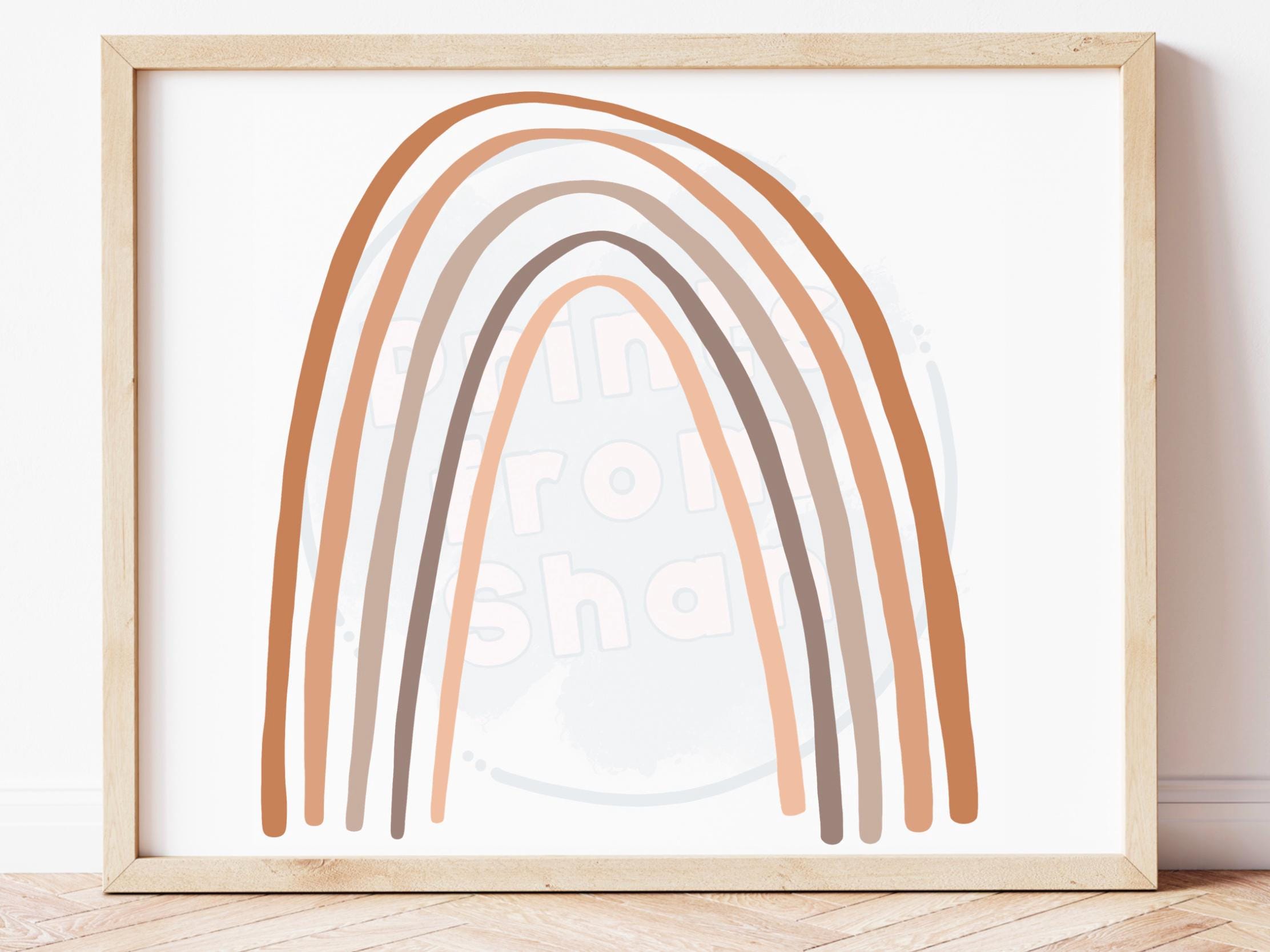 Rainbow Baby Digital Print | Boho Neutral Nursery Wall Art ...