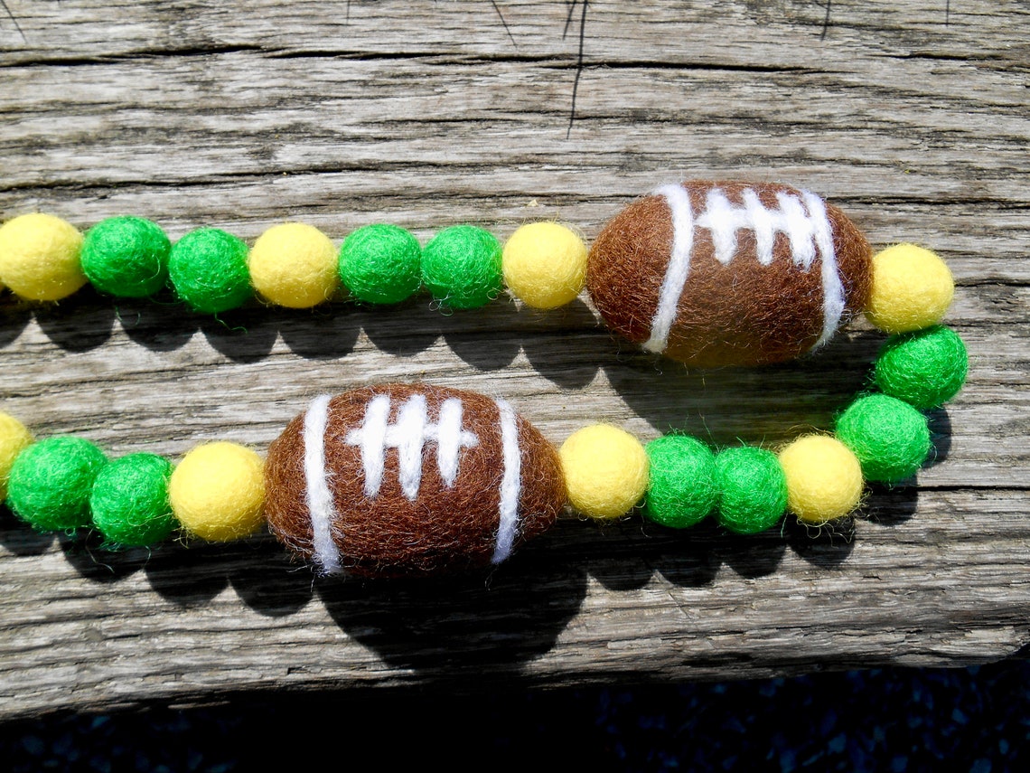 Felt Football Garland Game DAY DIY Garland Football Theme Etsy