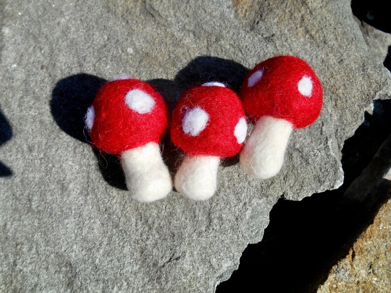 Mushroom Garland Set of 3 DIY Garland Mushroomsred Etsy
