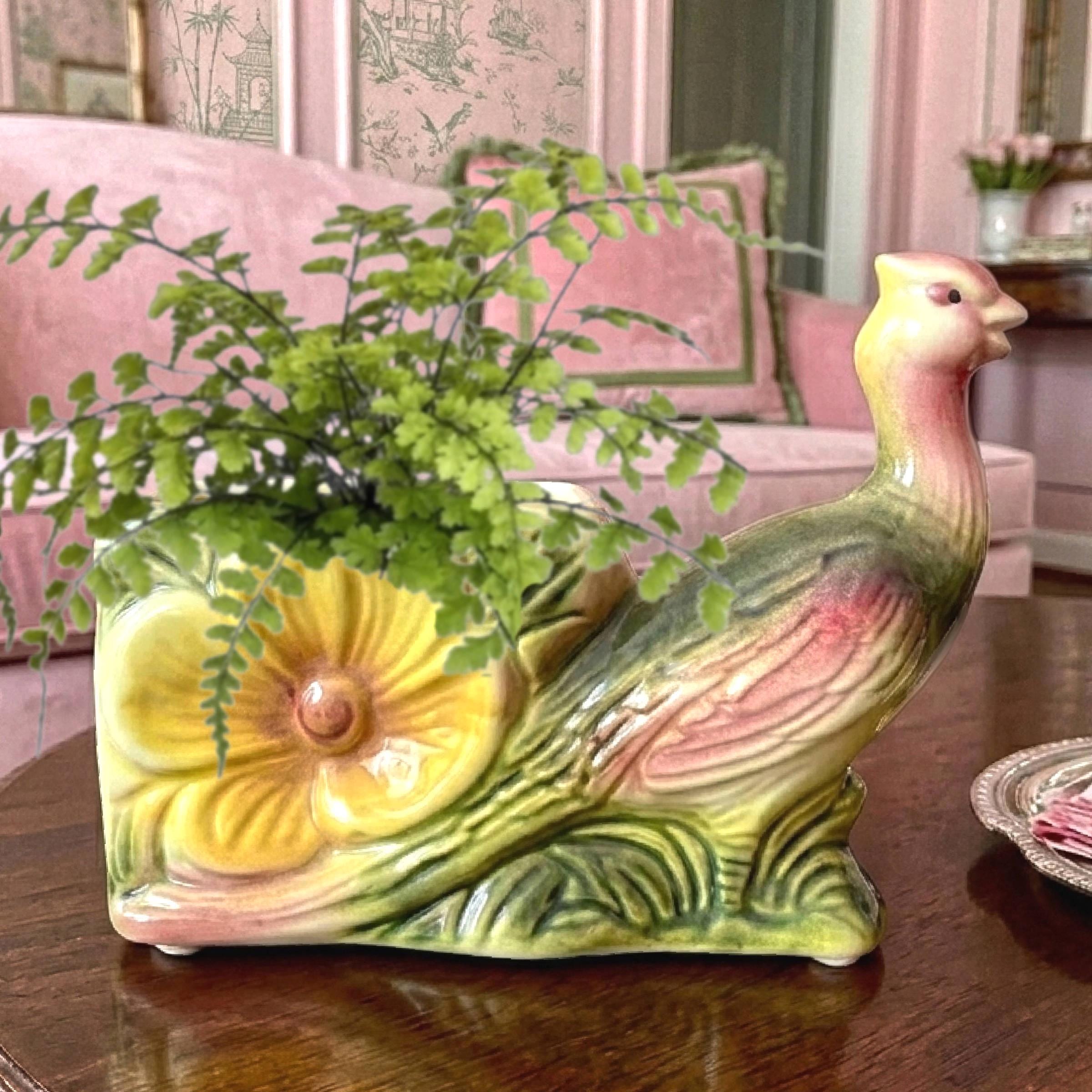 Vintage Bird Pottery Planters - Etsy