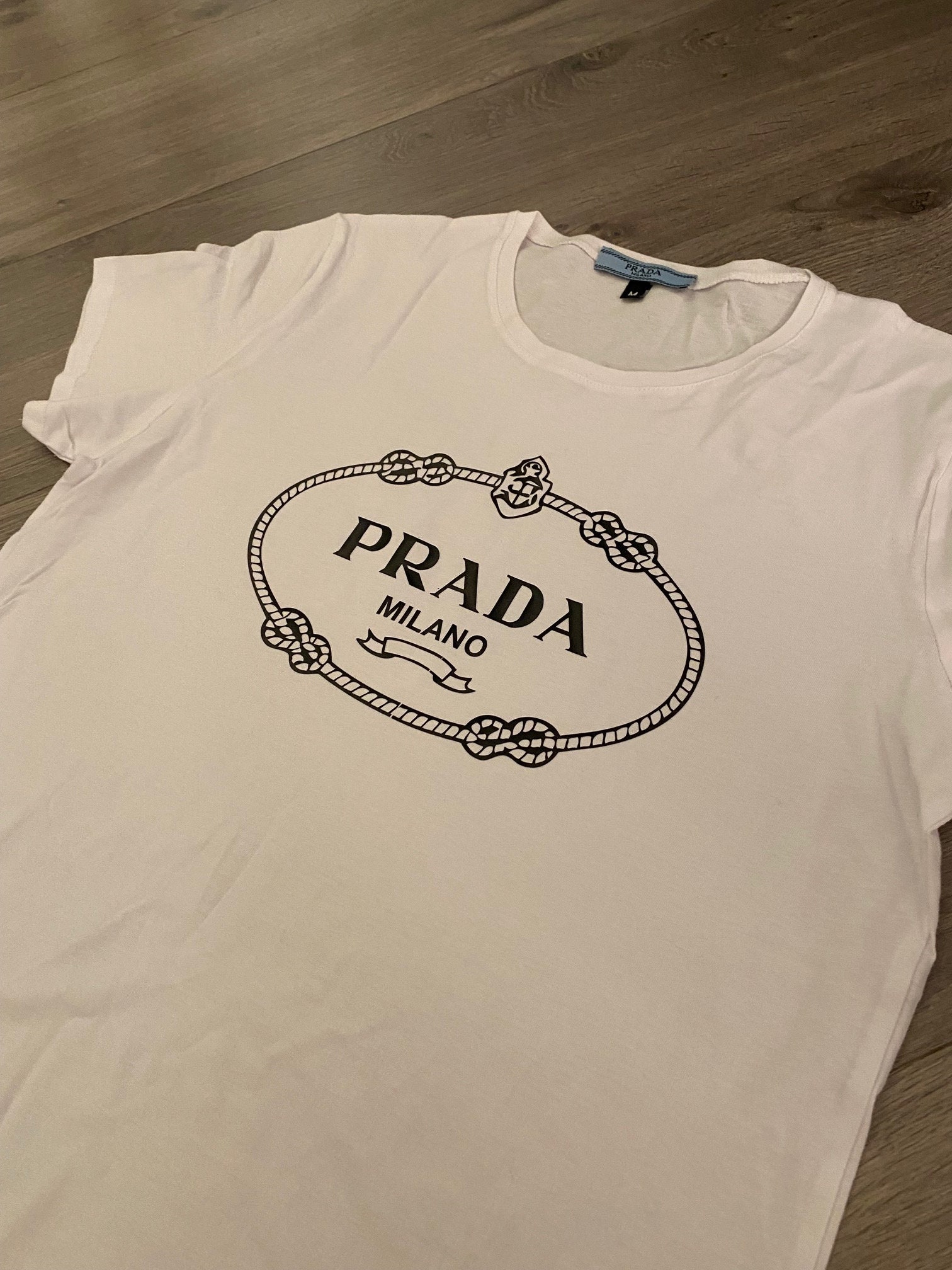 Vintage Prada Short sleeved T-shirt Tshirt White Size M - Etsy