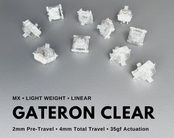 Gateron Clear Linear MX Key Switch Key Switches for Mechanical Gaming Keyboards