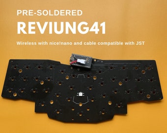 Presoldered REVIUNG41 Hotswap DIY Ergonomic Mechanical Keyboard PCB Kit  (wireless option available)