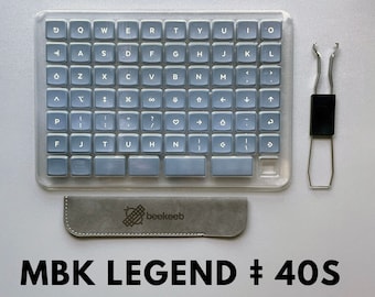 MBK Legend ‡ 40s Low Profile Choc Spacing Keycap Set with Keycap Puller