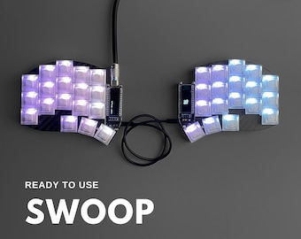 Ready To Use Swoop 36 Keys Keyboards with MX Hotswap and Per-key RGB LEDs