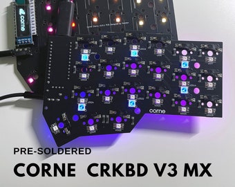 Pre-soldered Crkbd v3 MX (Corne Keyboard) DIY Mechanical Ergonomic Hotswap Split Keyboard PCB kit