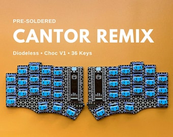 Teclado dividido de perfil bajo Cantor Remix de 36 teclas presoldado