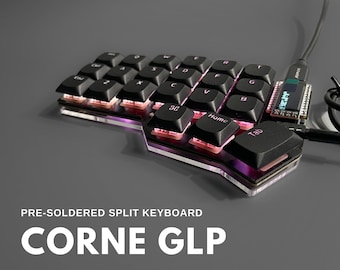 Pre-soldered Corne GLP Gateron Low Profile DIY Mechanical Ergonomic Hotswappable Split Keyboard