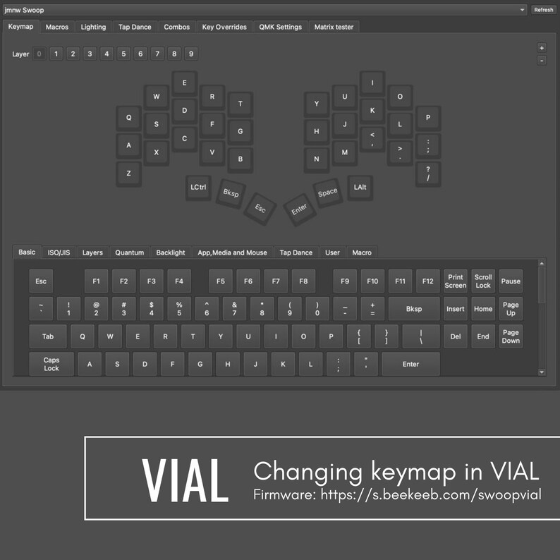 Swoop Keyboard – MX Hotswap Split Keyboard, Support up to 2 Rotary ...