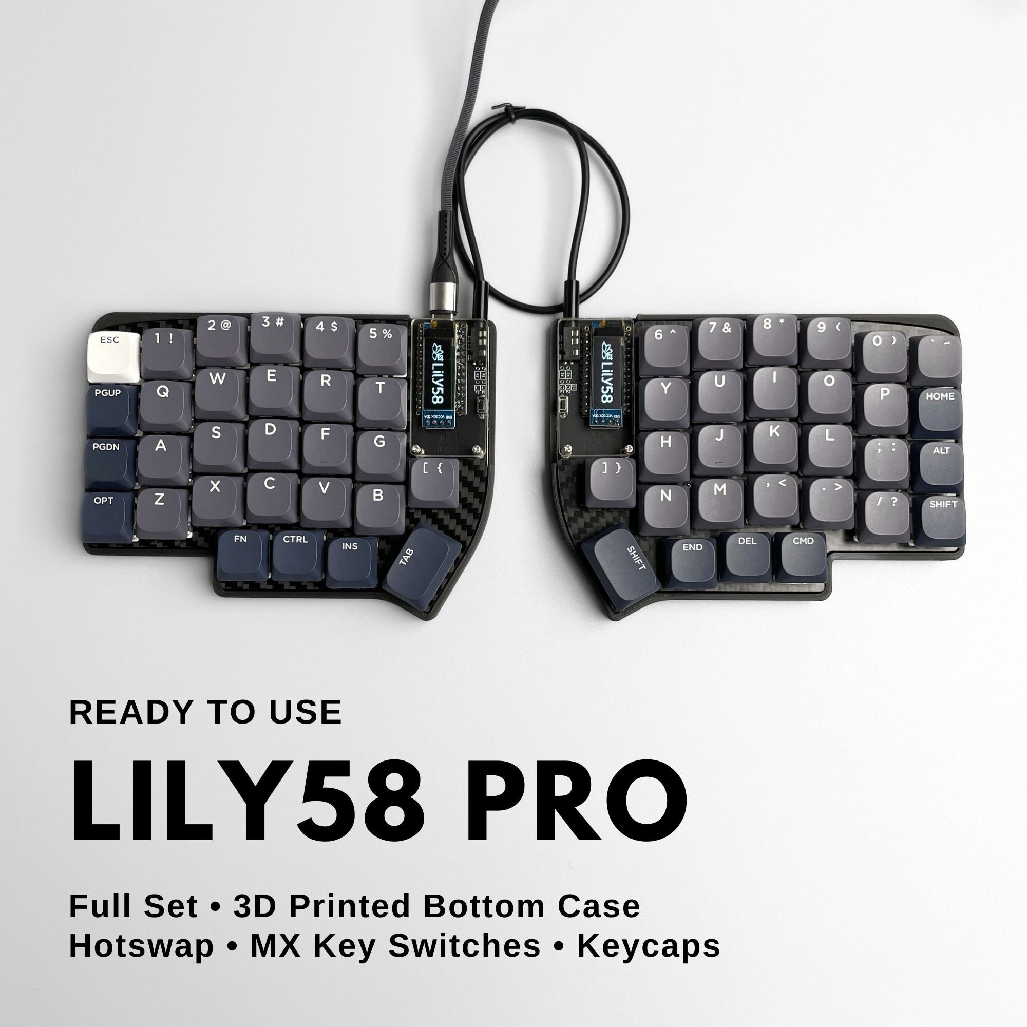 すぐに使える Lily58 Pro 分割キーボード、組み立て済み MX キー すぐに使える Lily58 Pro 分割キーボード、組み立て済み MX キー
