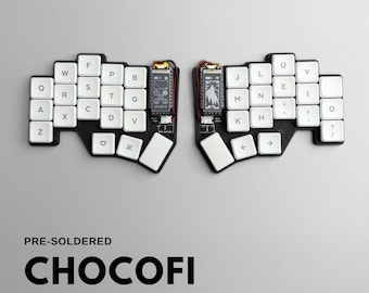 Pre-soldered Chocofi 36 Keys Kailh low profile Choc v1 Mechanical Ergonomic Hotswap Split Keyboard