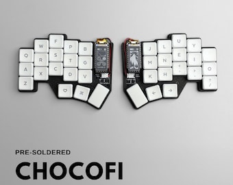 Chocofi presoldado de 36 teclas Kailh de perfil bajo Choc v1 Teclado dividido mecánico ergonómico intercambiable en caliente