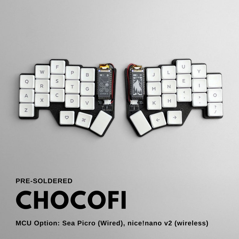 Chocofi 36 Keys Kailh Low Profile Mechanical Ergonomic Hotswap Split Keyboard - Thumbnail 2