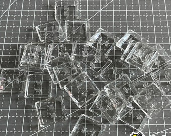 Free Shipping Blank 1U Keycap Set for Choc / Chocolate Low Profile Switch (Transparent / Clear / Shiny Transparent)