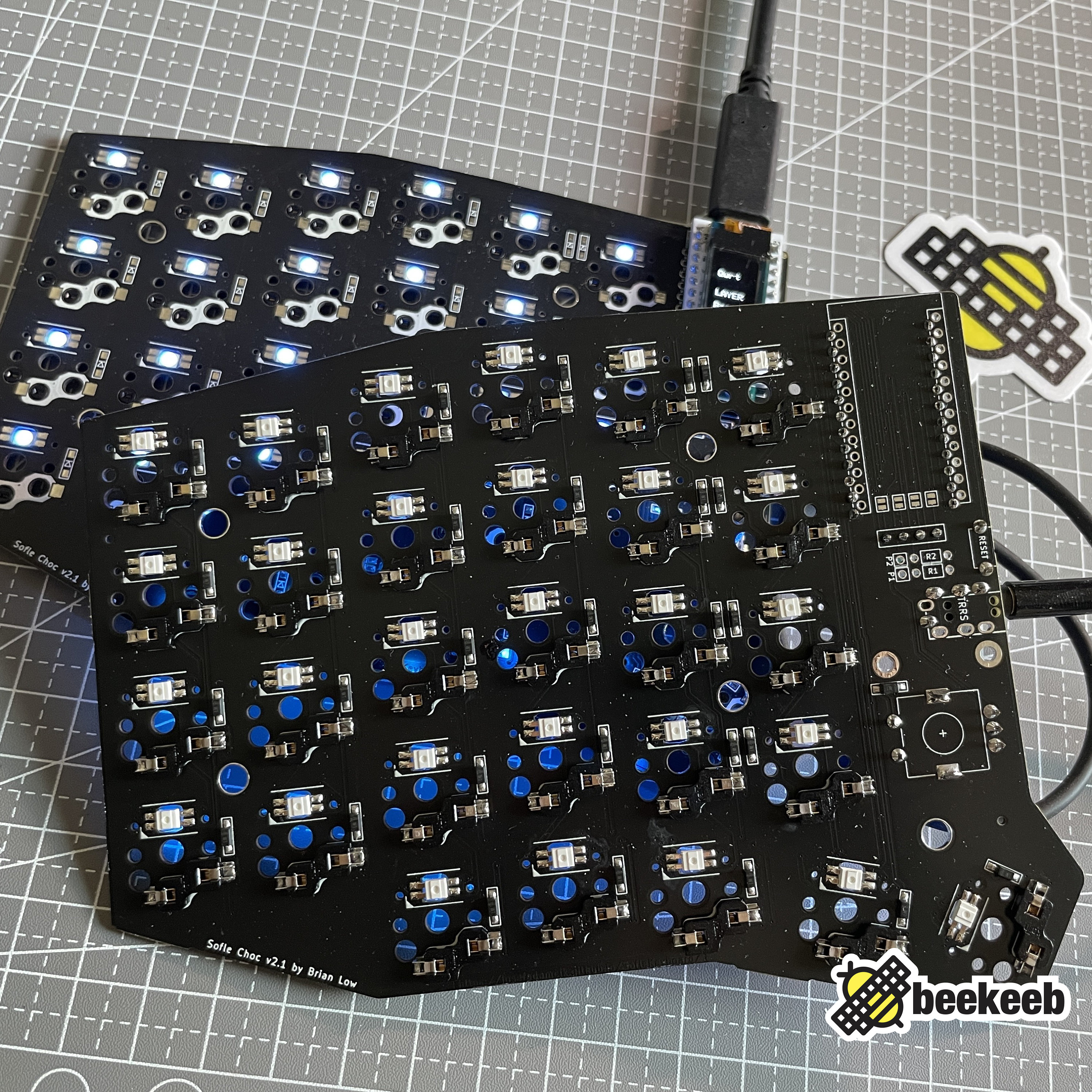 sofle 左右分割ロープロファイルキーボード chocV1.V2対応 sofle 左右分割ロープロファイルキーボード chocV1.V2対応 - メルカリ