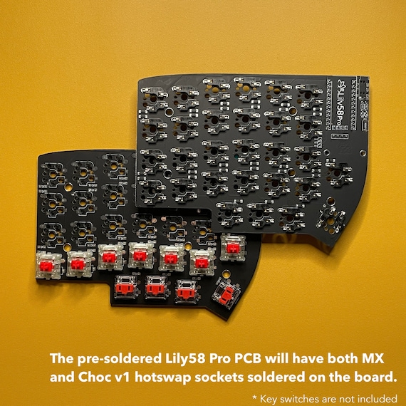 はんだ付け済み Lily58 Pro MX / Choc (Lily 58 Pro) - Etsy 日本