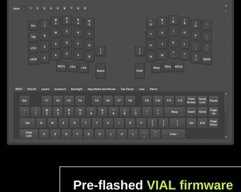 すぐに使える Lily58 Pro 分割キーボード、組み立て済み MX キー