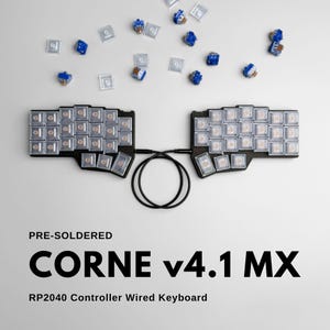 Tastiera divisa cablata Corne v4.1 MX pre-saldata con custodia stampata in PLA 3D