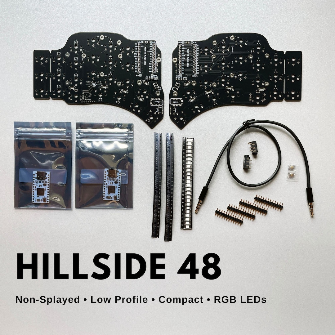 Hillside 48 Low Profile Ergonomic Split Keyboard Kit - Etsy