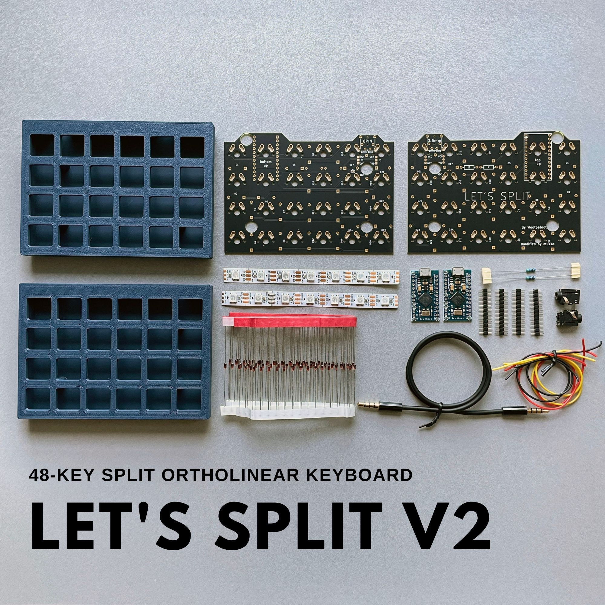 Let's Split V2 Keyboard PCB Kit Etsy
