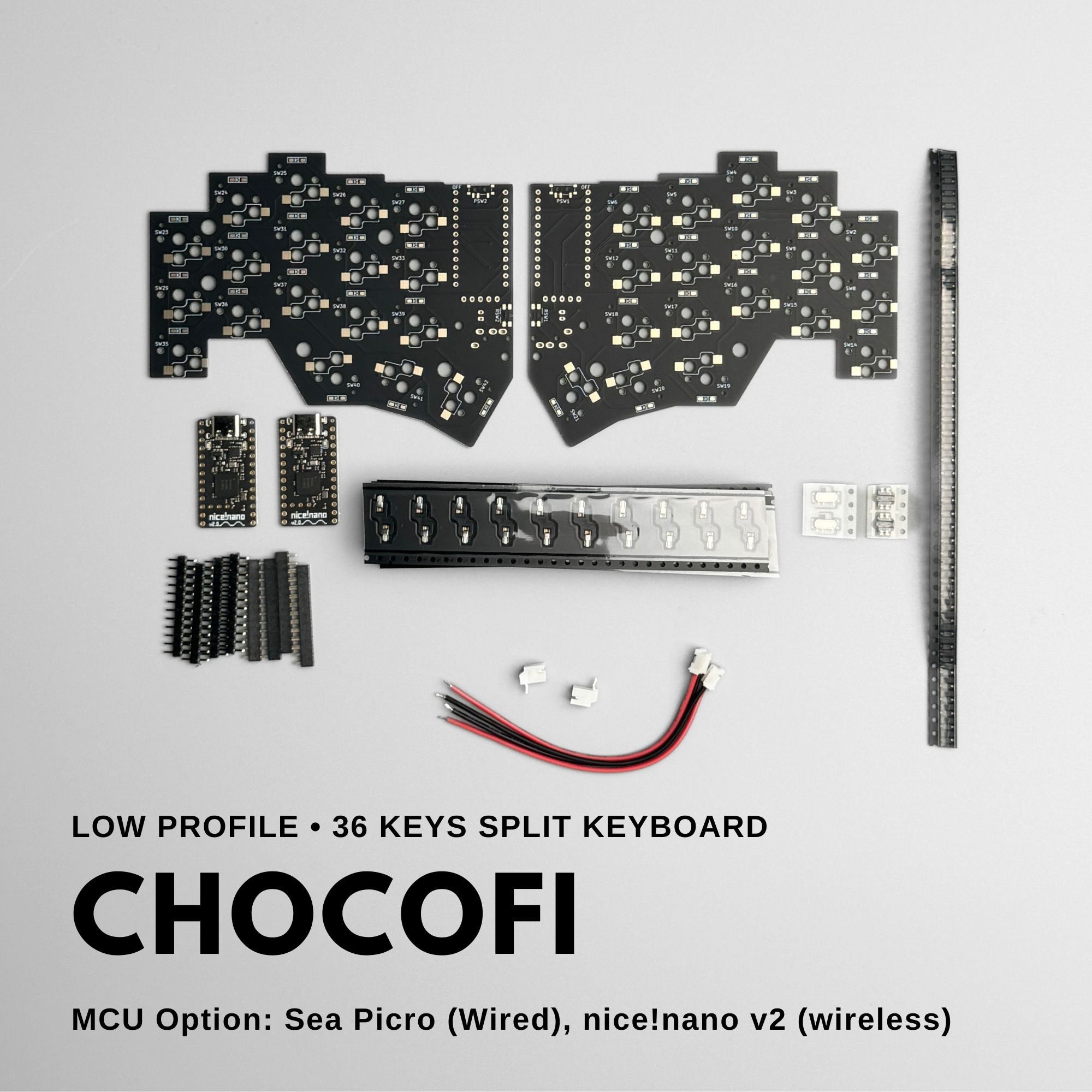 Chocofi 36 Keys Kailh Low Profile Choc V1 Mechanical Ergonomic