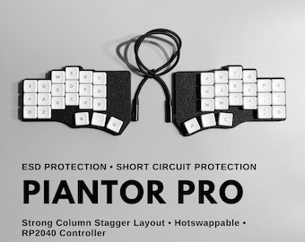 Pre-soldered Piantor Pro 42 Keys / 36 Keys RP2040 Low Profile Choc Split Keyboard