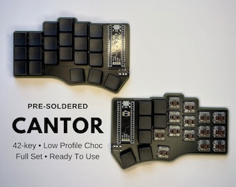 Pre-soldado Cantor 42 Teclas Diodeless Choc / Chocolate Teclado dividido de perfil bajo con interruptor de perfil bajo Kailh PG1350