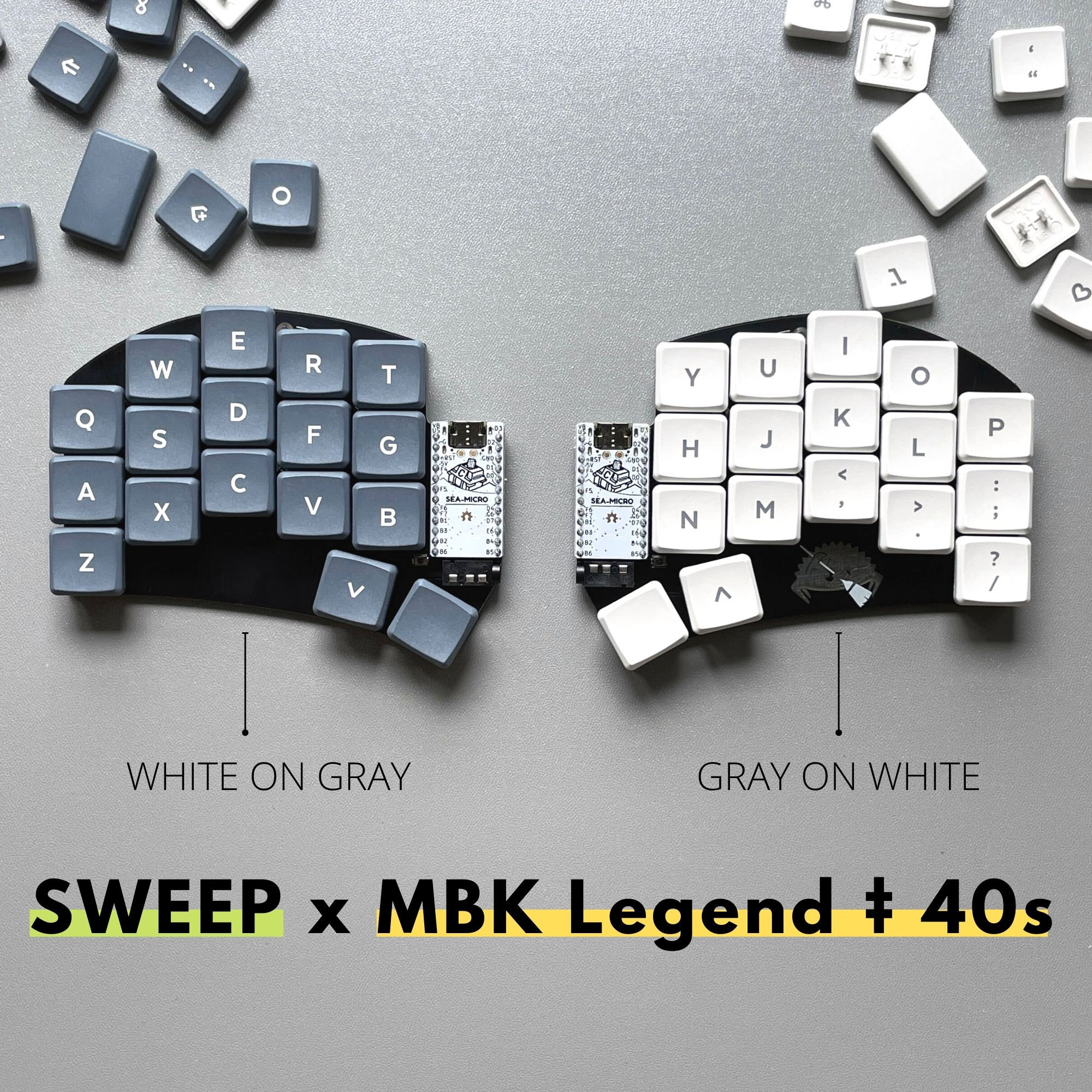 Presoldered Sweep MX Hotswap ( Sweep Bling MX ) Split Keyboard