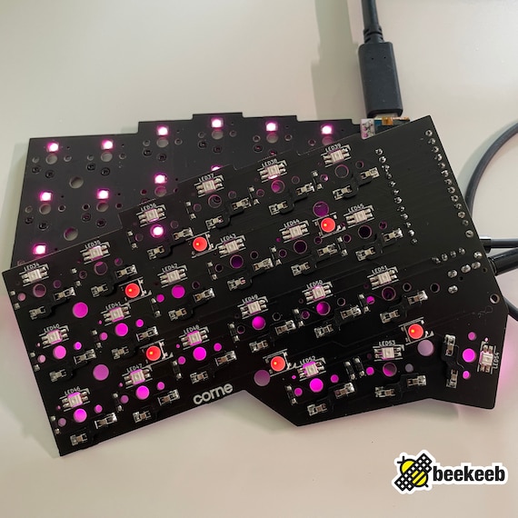 はんだ付け済み Crkbd v3 Choc (Corne キーボード) ロープロファイル