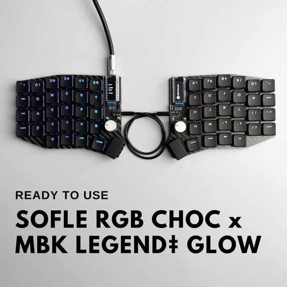 すぐに使える Sofle RGB ロープロファイル Choc キーボード x