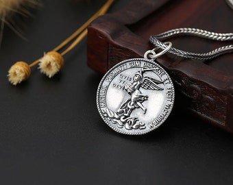 St Michael Pendant - Etsy Australia