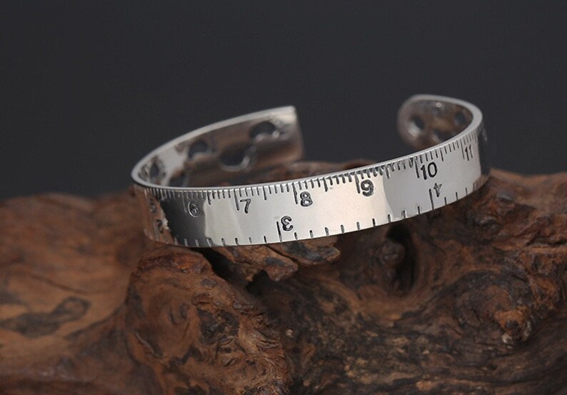 Silver Ruler Bangles Braceletruler Bracelet vintage Ruler - Etsy