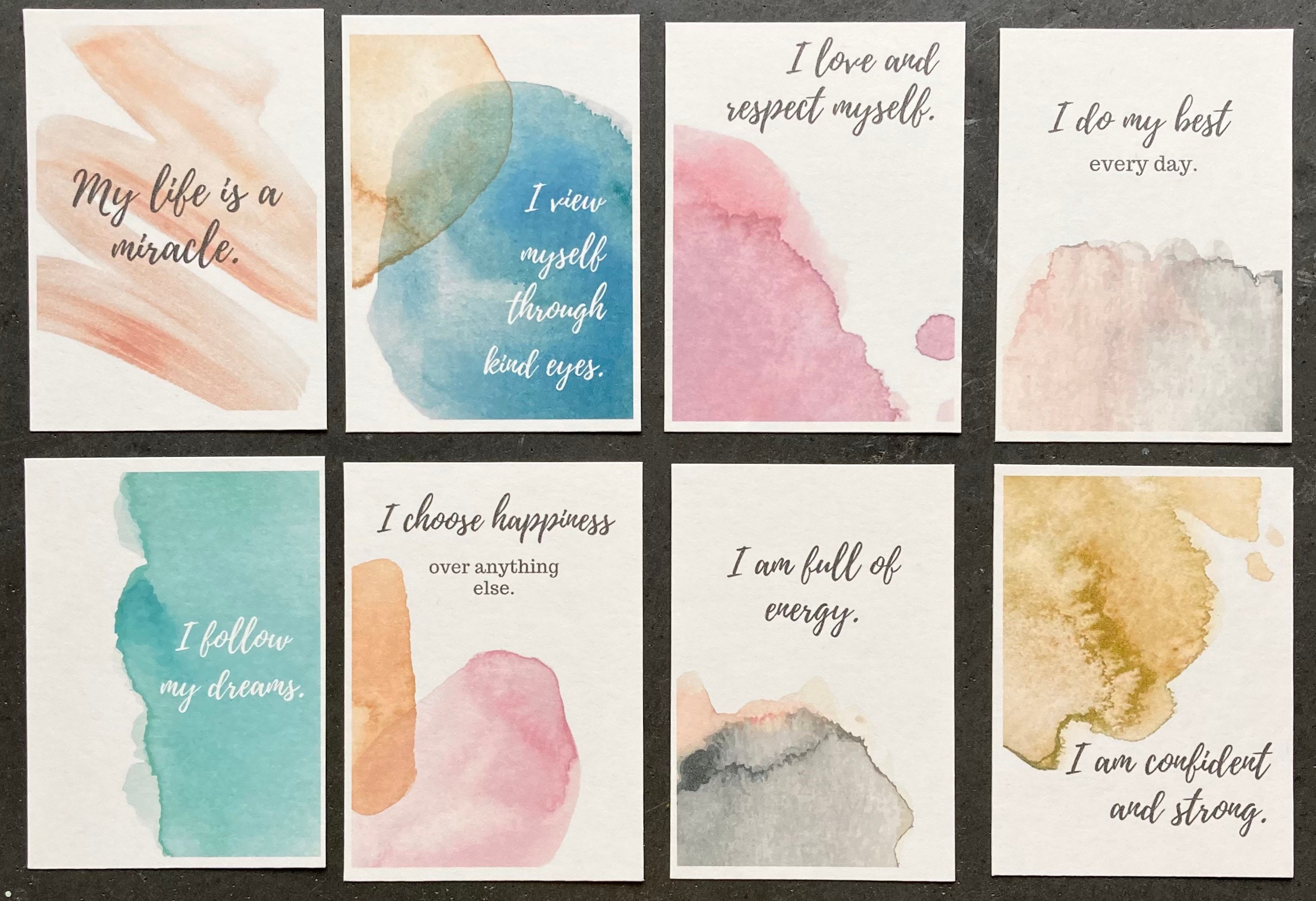 Positive Affirmation Cards Set Of 32 Etsy