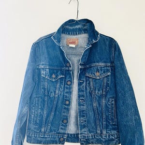 Vintage 80s GAP Pioneer Blue Denim Youth Sz 16 Womens XS Cotton Jean Jacket USA