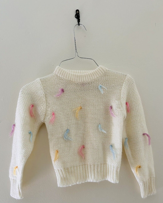 Vintage Pullover Cathy Hardwick Girls Colorful Sof